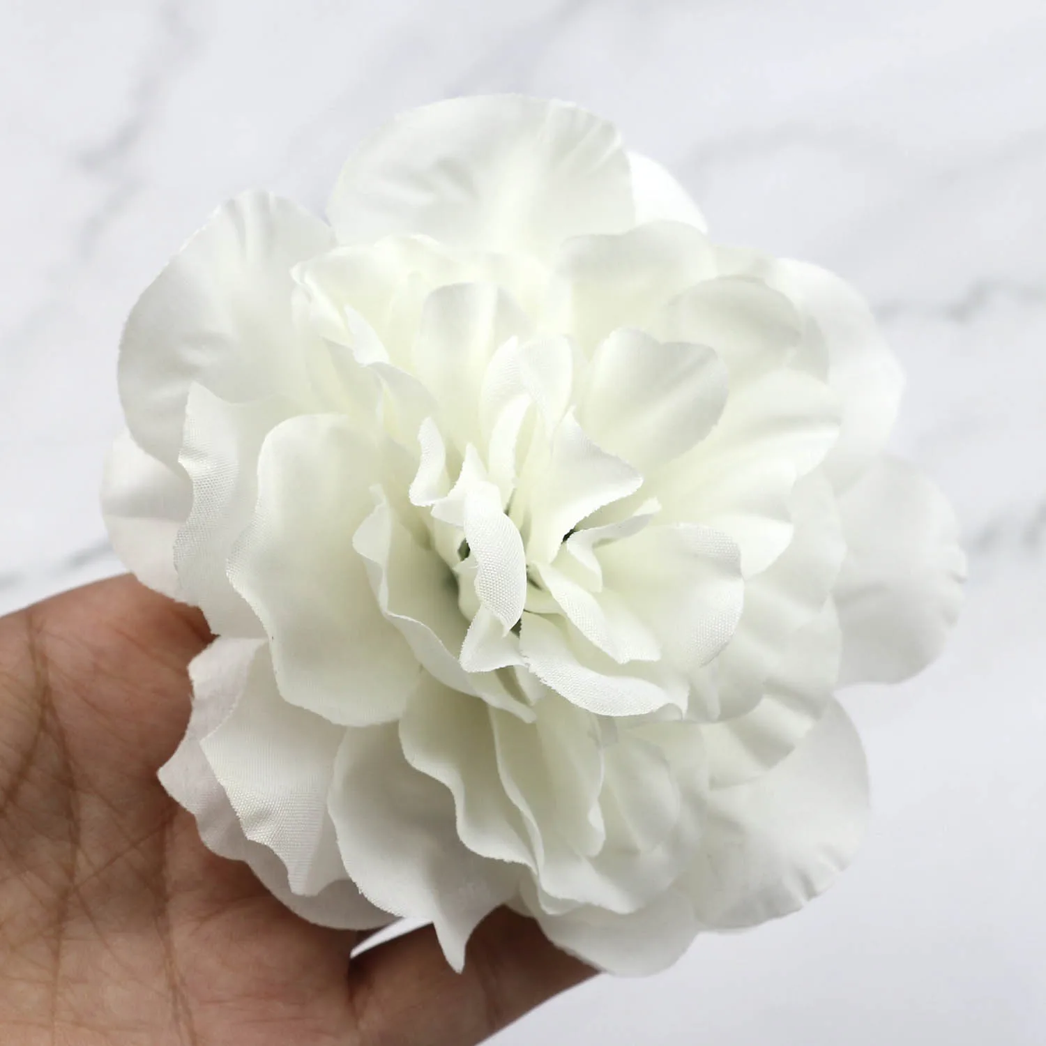 

Lulang Pack of 20-100Pcs 4.3" White Artificial Big Flower Head Fake Dahlia Daisy Flower Artificial Flowers for Home Decor