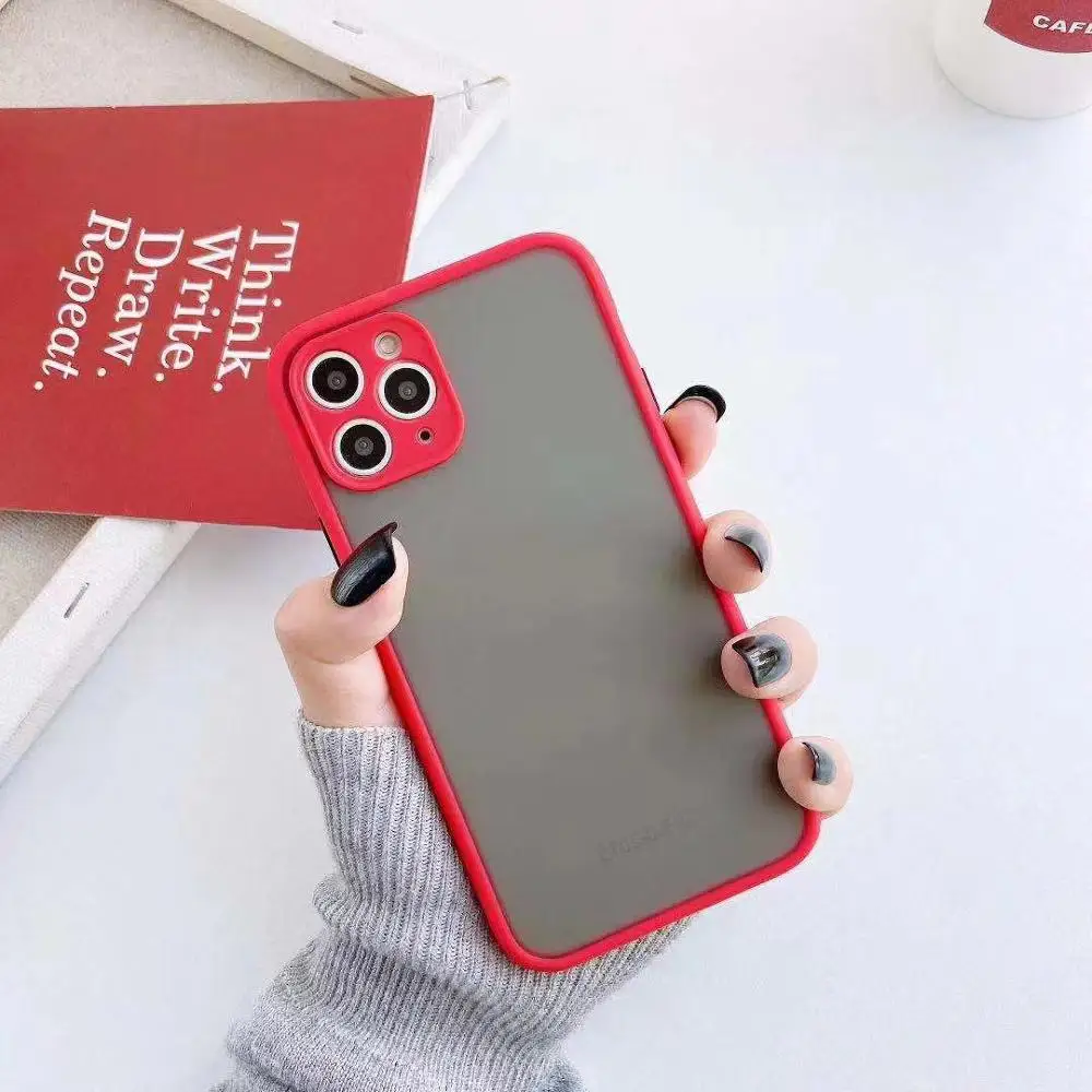Camera Protection Bumper Phone Cases For iPhone 11 Pro Max XR XS X 8 7 6 6S Plus Matte Translucent Shockproof Back Cover | Мобильные