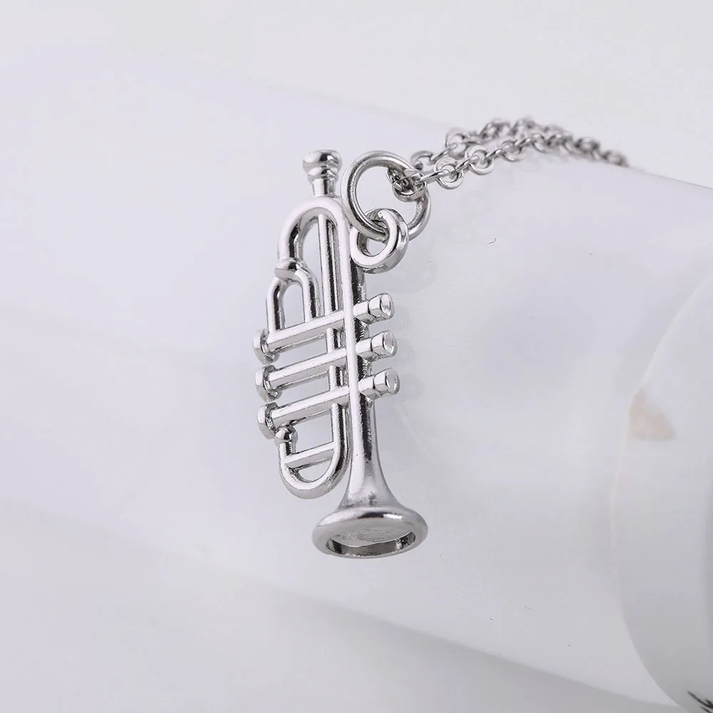 Кулон в форме рыбьего крючка музыкальное ожерелье туба классический цинковый