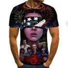 2020 Новое поступление модные мужские чернильной Кляксой 3D футболки с героями мультфильмов, футболка с коротким рукавом, необычная футболка для девочек с круглым вырезом уличная блузка хараджуку, топы