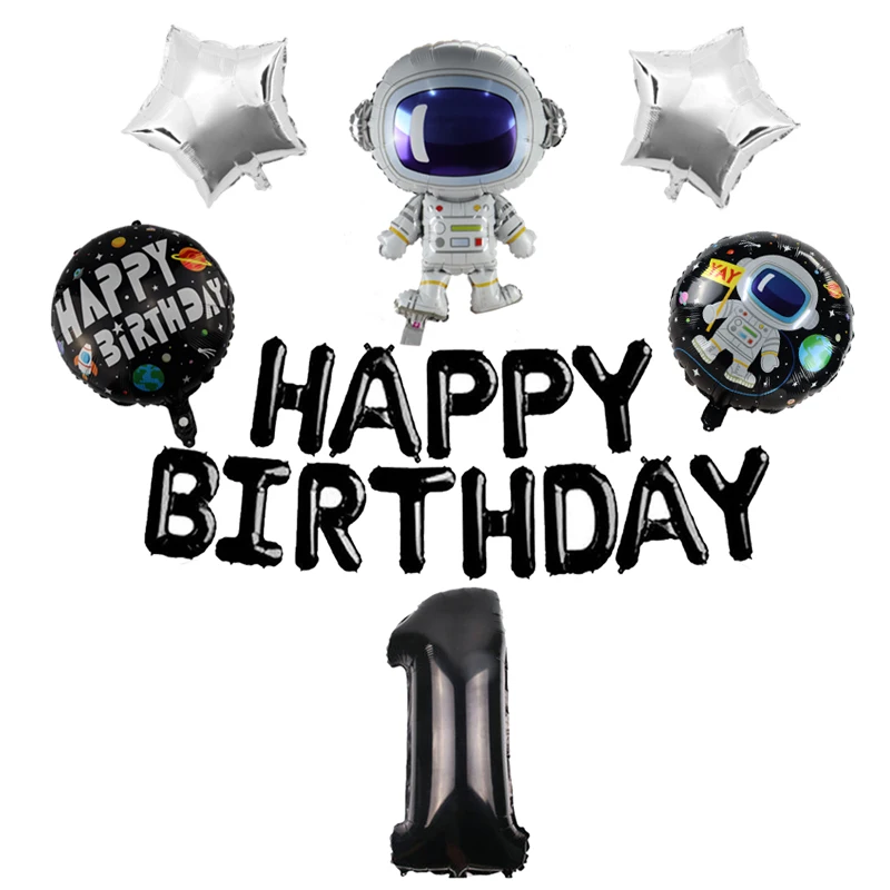 Воздушные шары из фольги с черными цифрами 6 шт. | Дом и сад