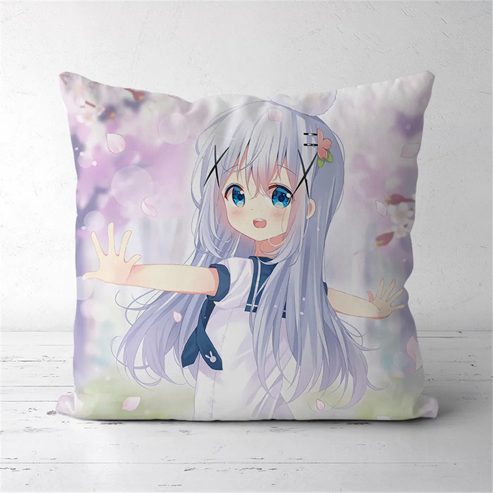 

Is The Order A Rabbit？ Kafuu Chino Anime Two Sided Pillow Cushion Case Cover 291