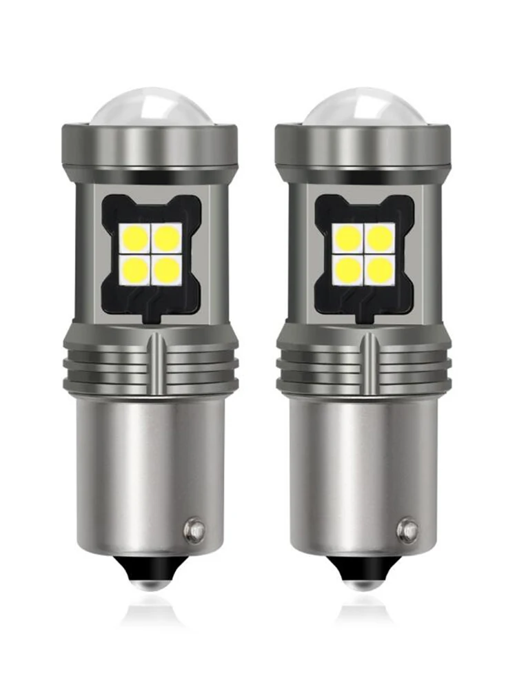 2 шт. p21w 1156 ba15s 15SMD 3030 светодиодная лампа указатели поворота с