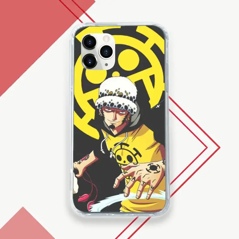 

One Piece Trafalgar Law Logo Phone Case Transparent for iPhone 11 12 mini pro XS MAX 8 7 6 6S Plus X 5S SE 2020 XR