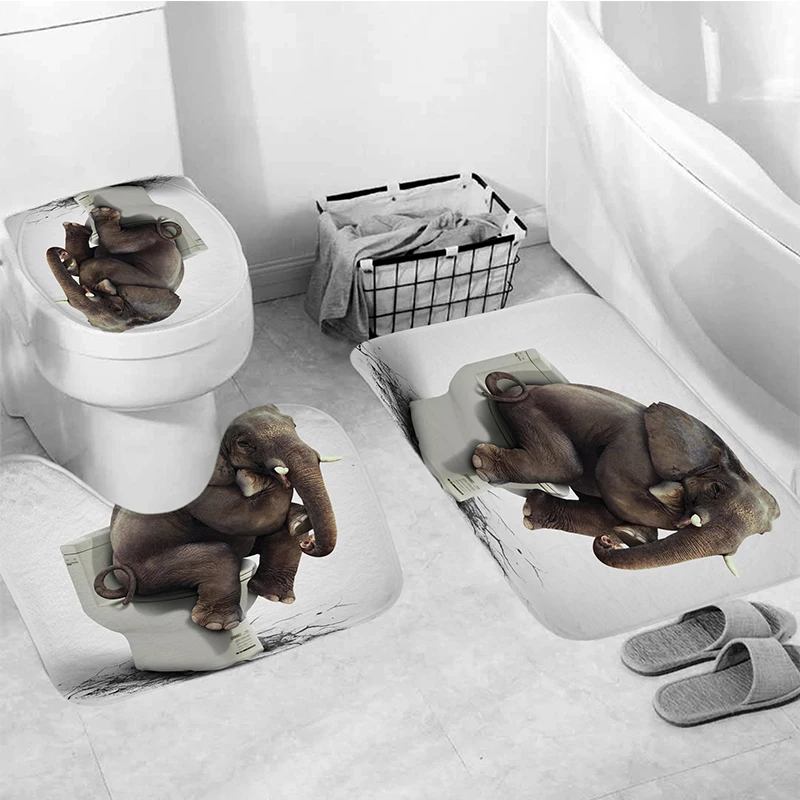 Коврики Toliet для ванной комнаты занавеска душа с 12 крючками прочный