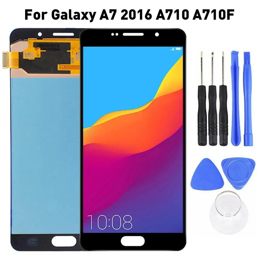 Жк дисплей для Samsung Galaxy A7 2016 A710 A710F жк с сенсорным экраном и дигитайзером в