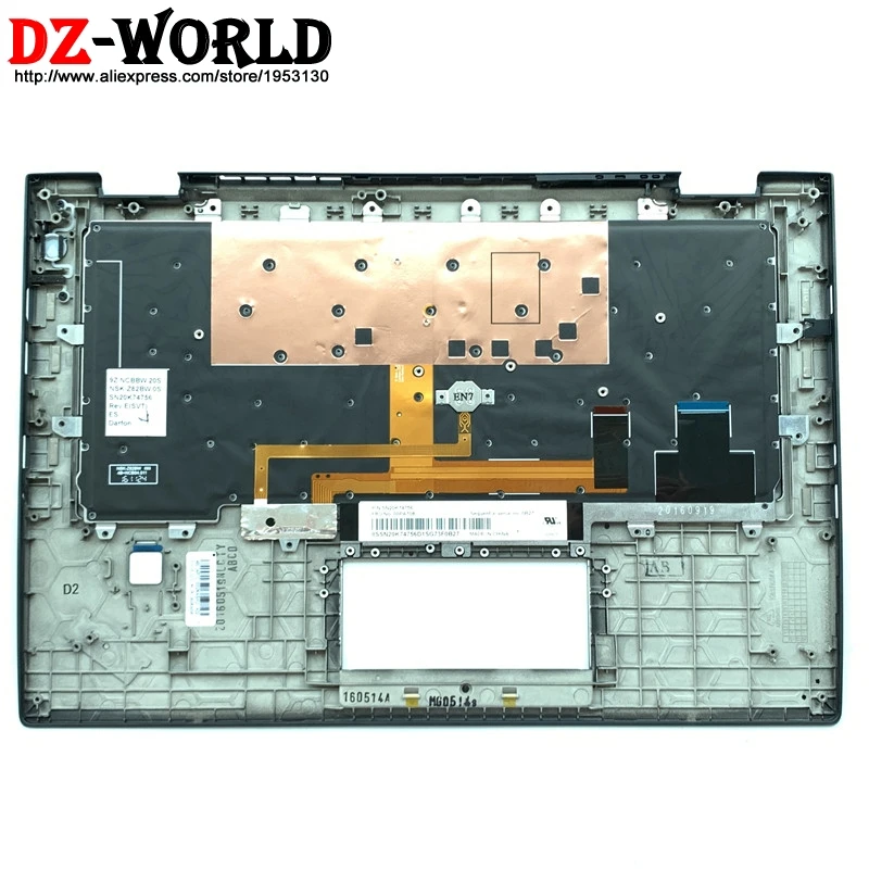 Новая C-Крышка для рук верхний корпус с клавиатурой испанской подсветкой ES