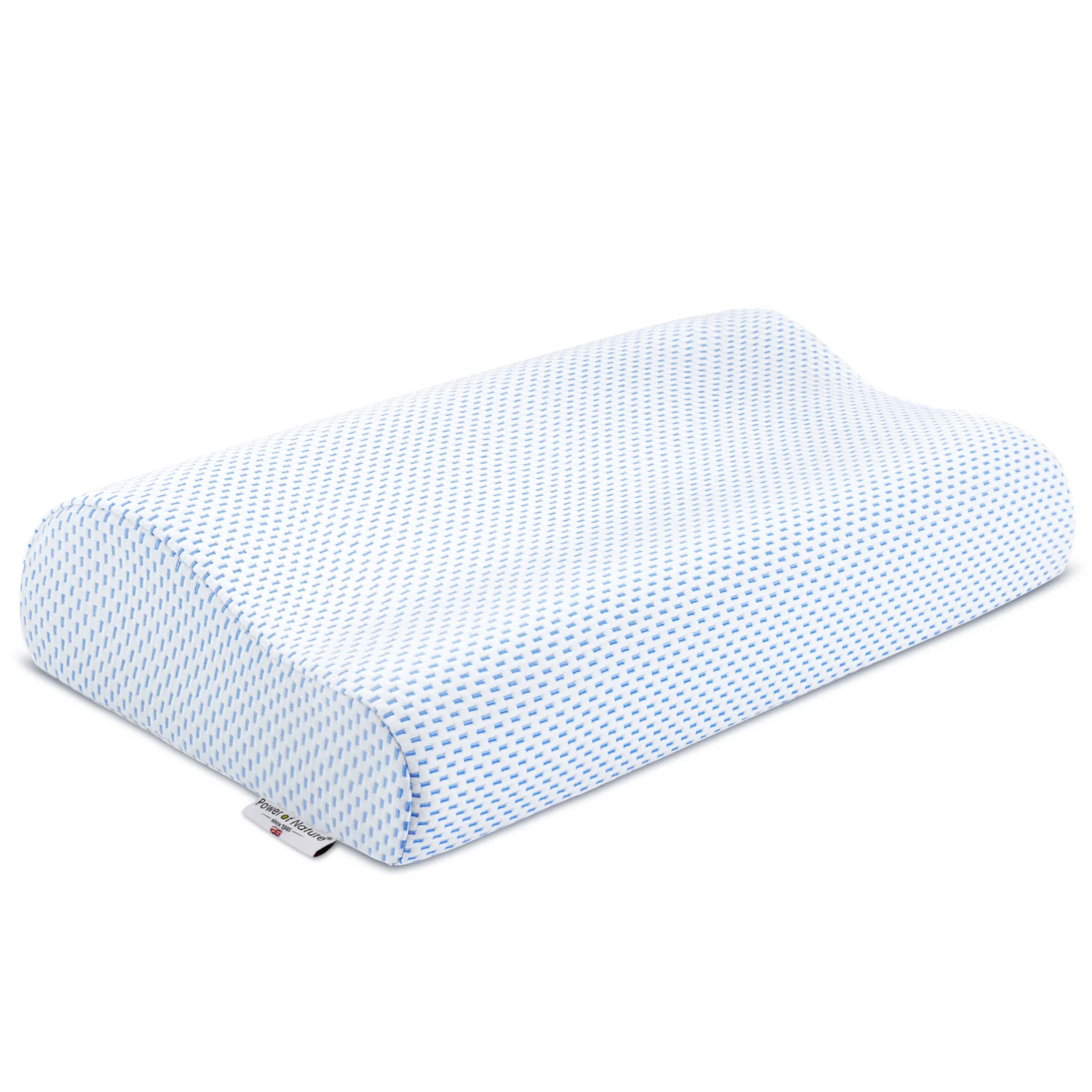 

Nature's Energy Slow Recovery Memory Foam Wave Pillow 60x35x9-11cm Sky Blue(US GB DE)Drop Shipping
