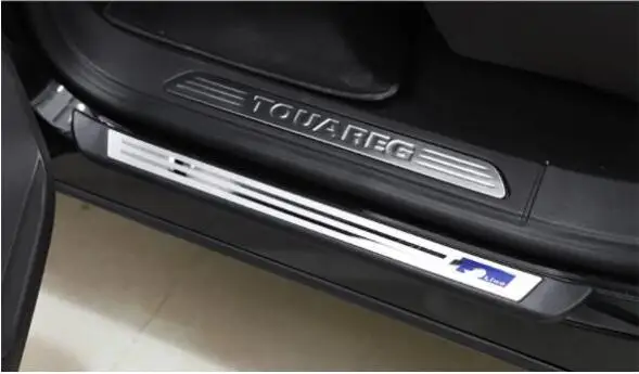 Подходит для 11-18 для Touareg порога для Volkswagen Touareg Добро пожаловать педали интерьера специальные аксессуары