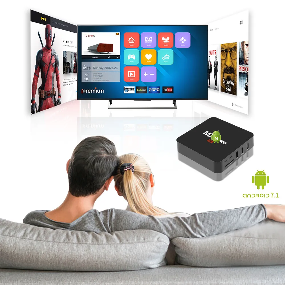 MX Pro Smart 4K tv Box Android 7,1 RK3229 четырехъядерный 2,4 ГГц WiFi HD2.0 H.265 3D медиаплеер 2G 16G