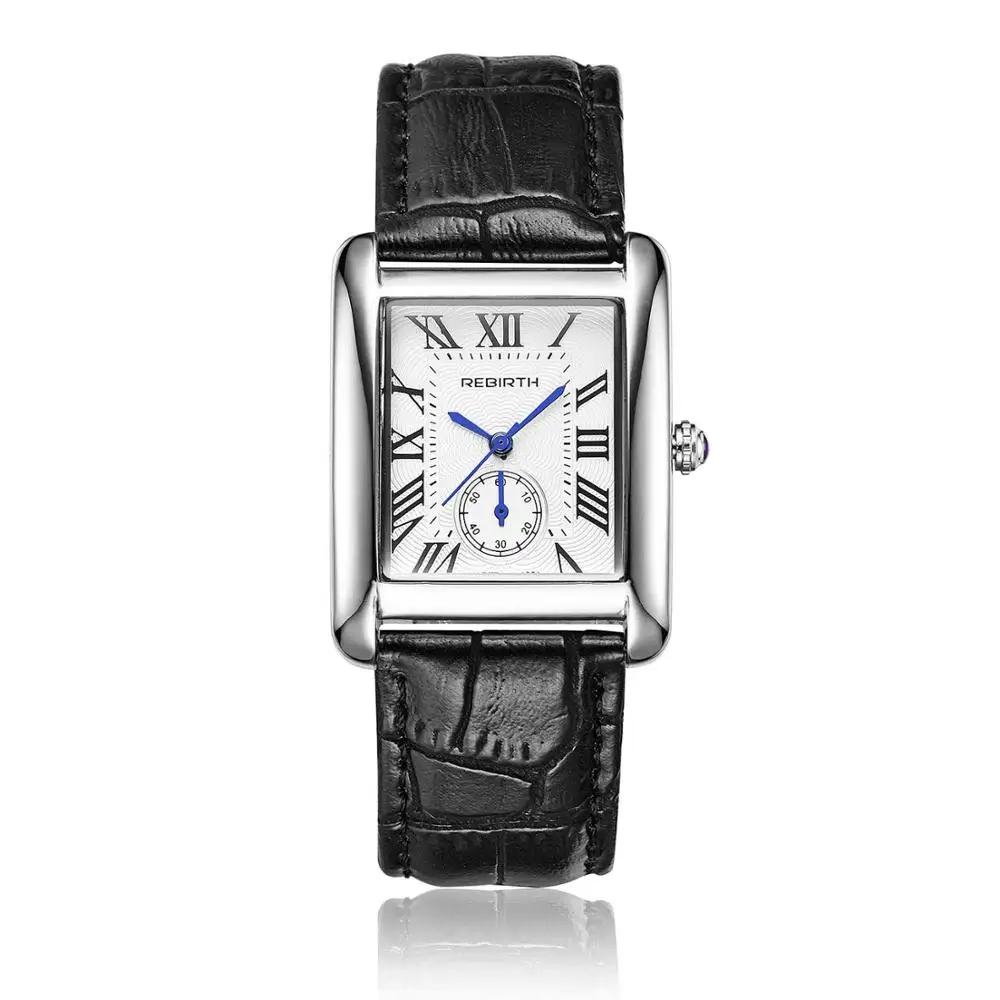 business watch Elegante унисекс часы квадратные женские часы красный PU оригинальные винтажные кварцевые часы мужские наручные часы платье Montre Femme - Цвет: business watch