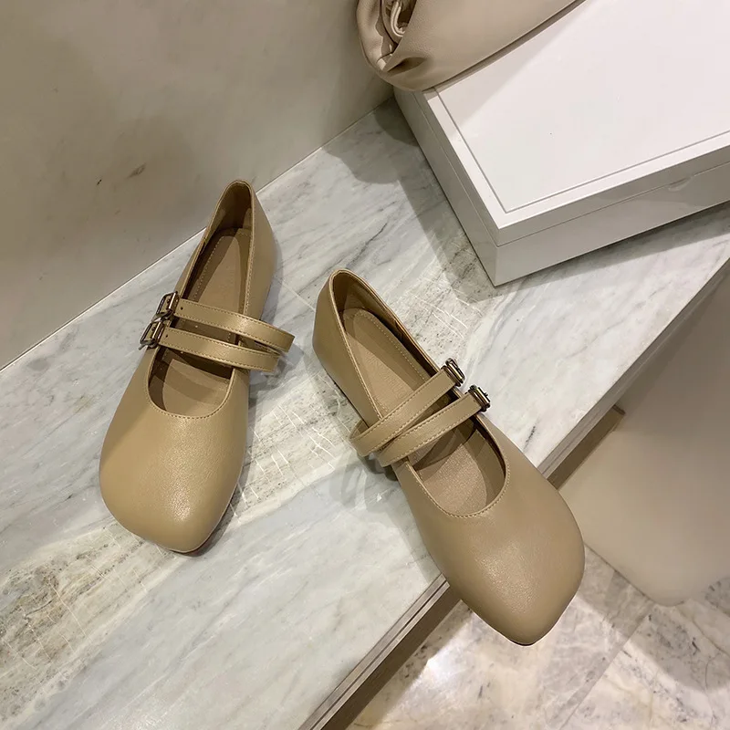 

Soft Shallow Mouth Shoes Woman 2021 Elegant Female Footwear Modis Round Toe Casual Sneaker New Dress Cute Grandma Summer Flat La