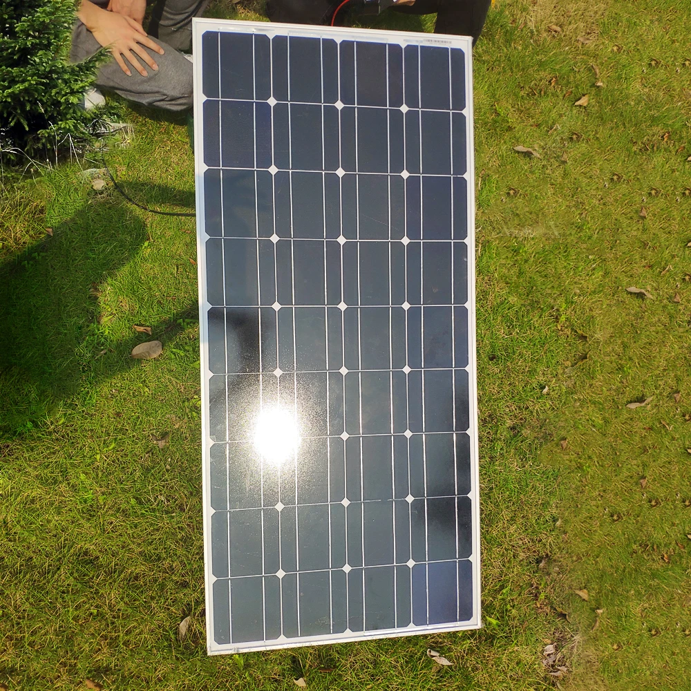 Ceny Dokio 18V 100W Sztywny Panel Słoneczny Chiny 18V Krzem Monokrystaliczny Wodoodporny Panel Słoneczny Opłata 12V # DSP-100M