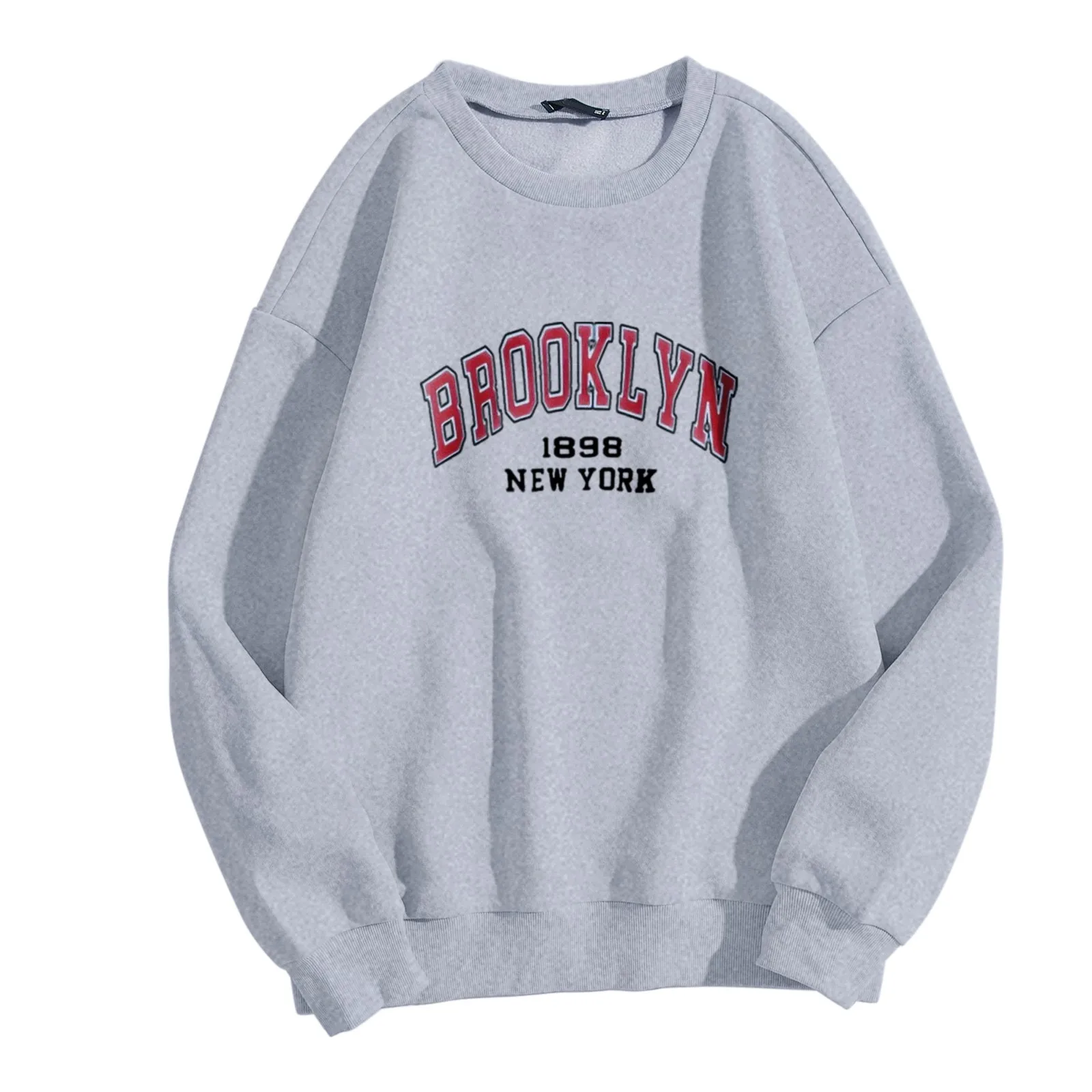 59# 2021 Letter Print Sweatshirts Women Korean Style O-neck Sweatshirt Harajuku Hooded Tops Long Sleeve Pullovers Moletom