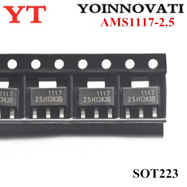 100 шт./лот AMS1117-2.5 AMS1117 SOT223 IC лучшее качество | Электронные компоненты и