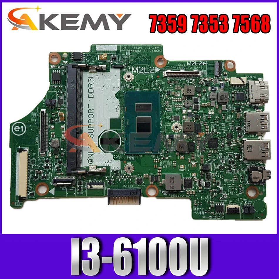 

Akemy BRAND NEW 14275-1 FOR Dell Inspiron 7359 7353 7568 Laptop Motherboard CN-0KN06J KN06J TFFRC Mainboard100% Tested