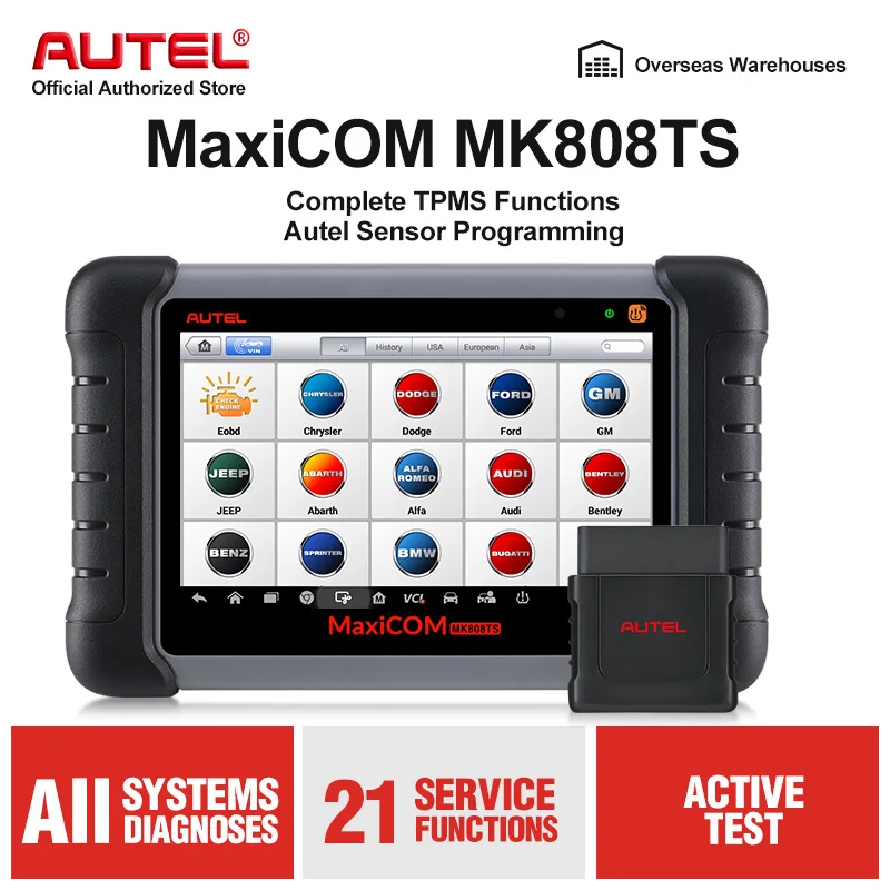 Autel MaxiCom MK808TS автомобильный диагностический инструмент авто TPMS инструменты Диагностика сканирующий инструмент Автомобильный сканер PK MaxiCom MK808 MK808BT