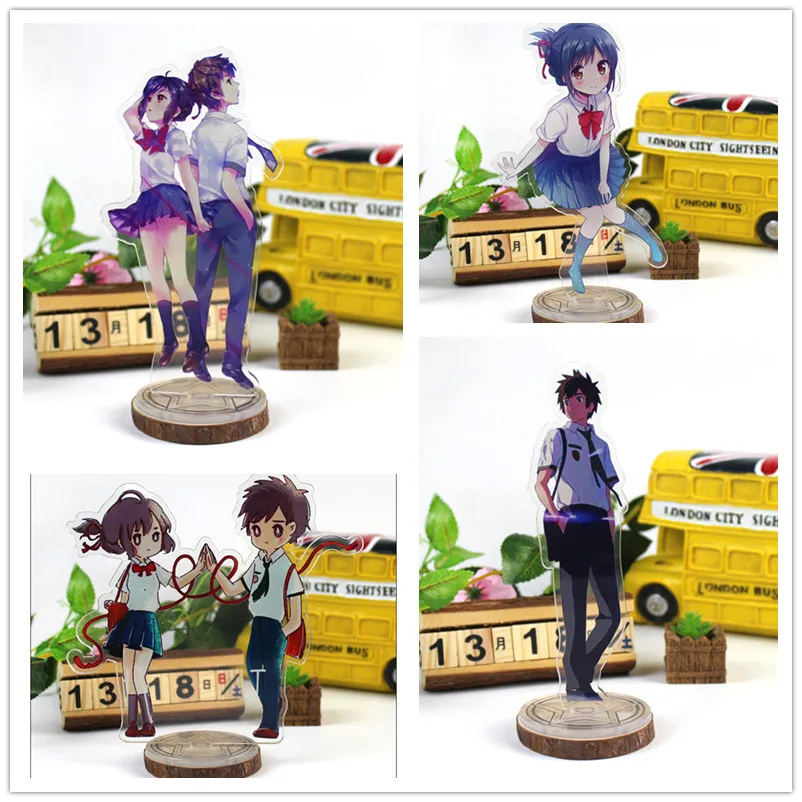 Аниме ваше имя фигурка на акриловой подставке Taki &amp Miyamizu украшение Коллекционная