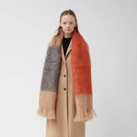 210cm new scarf jil sander minimalist return to jill stitching scarf rainbow color matching mohair 2021 autumn and winter