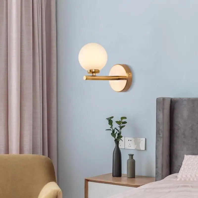Современная Минималистичная светодиодная настенная лампа стеклянный