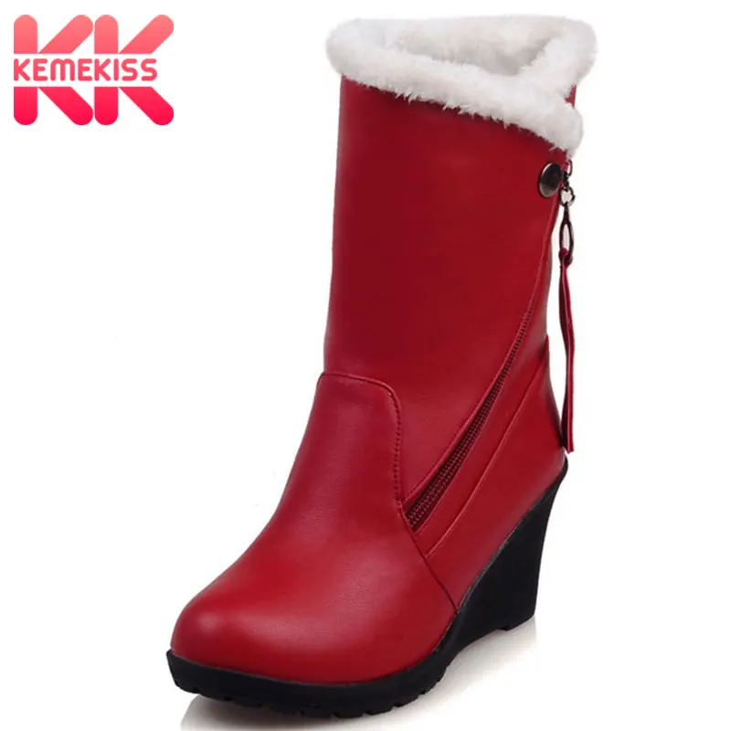 Женские сапоги на танкетке с круглым носком размеры 30 43|calf boots|mid calf bootsboots women |