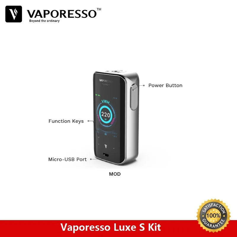 Бокс мод Vaporesso Luxe S 220 Вт с баком для вейпа Skrr 8 мл набор электронных сигарет QF