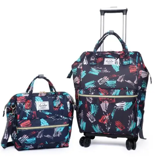 Women Luggage Backpack Bag Wheeled bag Rolling Luggage Bags Travel Trolley Backpack Bag for Women Trolley Suitcase wheeled Bags