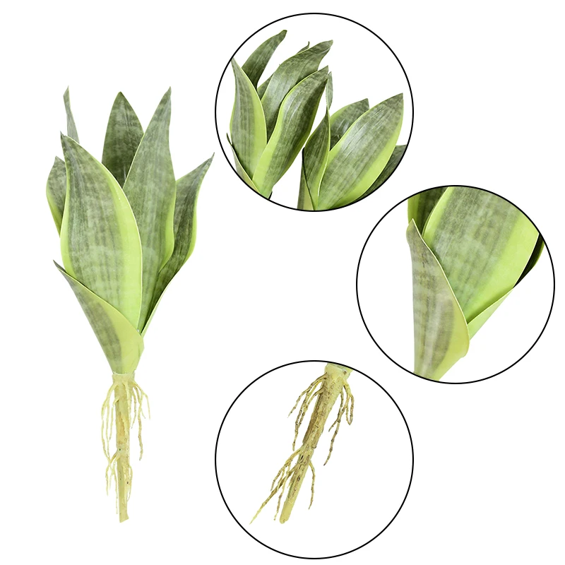

Artificial Tiger Piran Plant Bonsai Decoration Plastic Sansevieria Branch Leaves Plants DIY Home Garden Office Wedding Decor