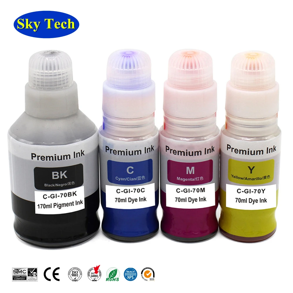 

Sky Quality Compatible Refill Ink GI70 GI-70 bottle ink For Canon Pixma G5070 G6070 printer