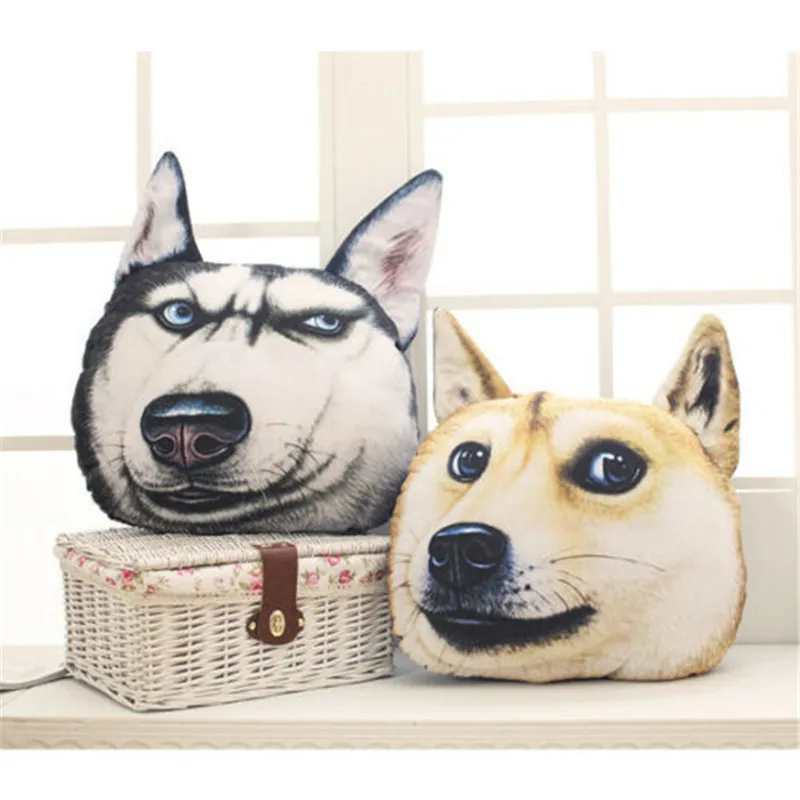 GH плюшевый 3D напечатанный самоед Хаски Doge собака бросок креативный подушка для дома украшения