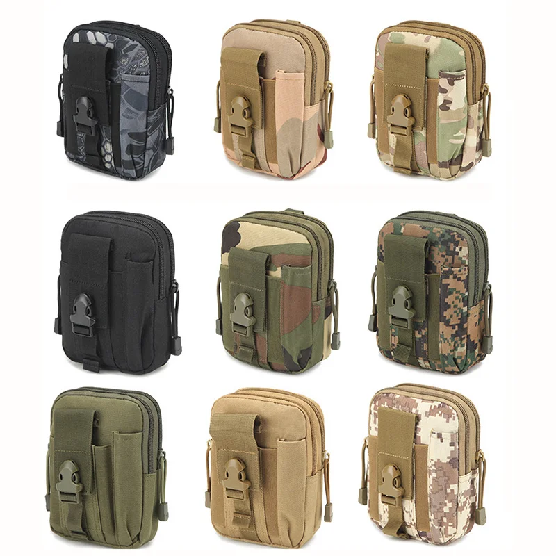 Tactical Molle Pouch Hunting Bags Belt Military Hip Waist Bag Small Pocket running Outdoor Travel Camping Phone | Спорт и