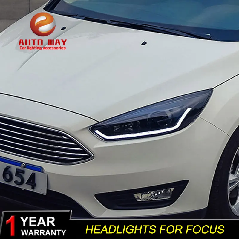 Стайлинг автомобиля чехол для Ford Focus передние фары фокус светодиодные DRL Объектив