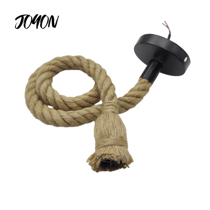 

Retro Hanging Lamp Vintage Hemp Rope Pendant Lights Attic Personality Industrial E27 Indoor Lightings For Loft/Living Room/Bar