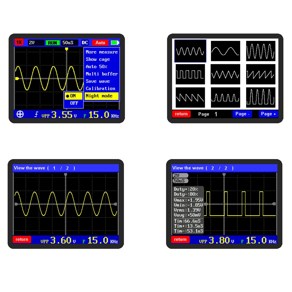 Портативный мини портативный цифровой осциллограф DSO FNIRSI 30 м пропускная способность 200MSps частота дискретизации ips ЖК-дисплей