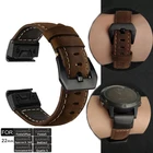 Ремешок из натуральной кожи для Garmin Fenix 6X 6 6S Pro 5X 5 5Plus 3HR Forerunner 935 металлический легко устанавливаемый браслет быстросъемные ремешки