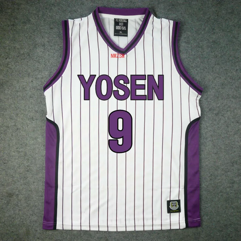 

Anime KUROKO'S BASKETBALL Kuroko No Basuke Cosplay Yosen School #9 Murasakibara Atsushi Basketball Uniform Jersey Sportswear Top