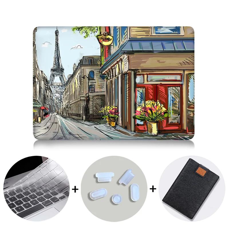 MB16 Чехол MTT с Эйфелевой башней для Macbook Air Pro retina 11 12 13 15, ручная роспись, чехол для Mac book, 13,3 дюймов, сенсорная панель, чехол для ноутбука - Цвет: MB16