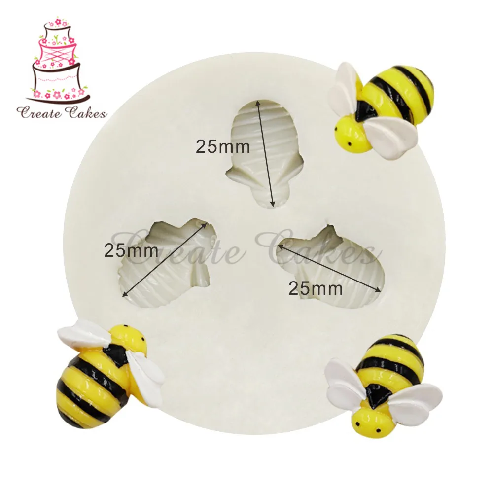 

Новая форма для шоколада в виде пчелы, товары для выпечки мастикой, силиконовые формы для торта, инструмент для украшения торта