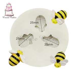 Новые формы для шоколада в виде пчелы, силиконовые формы для выпечки, украшения тортов