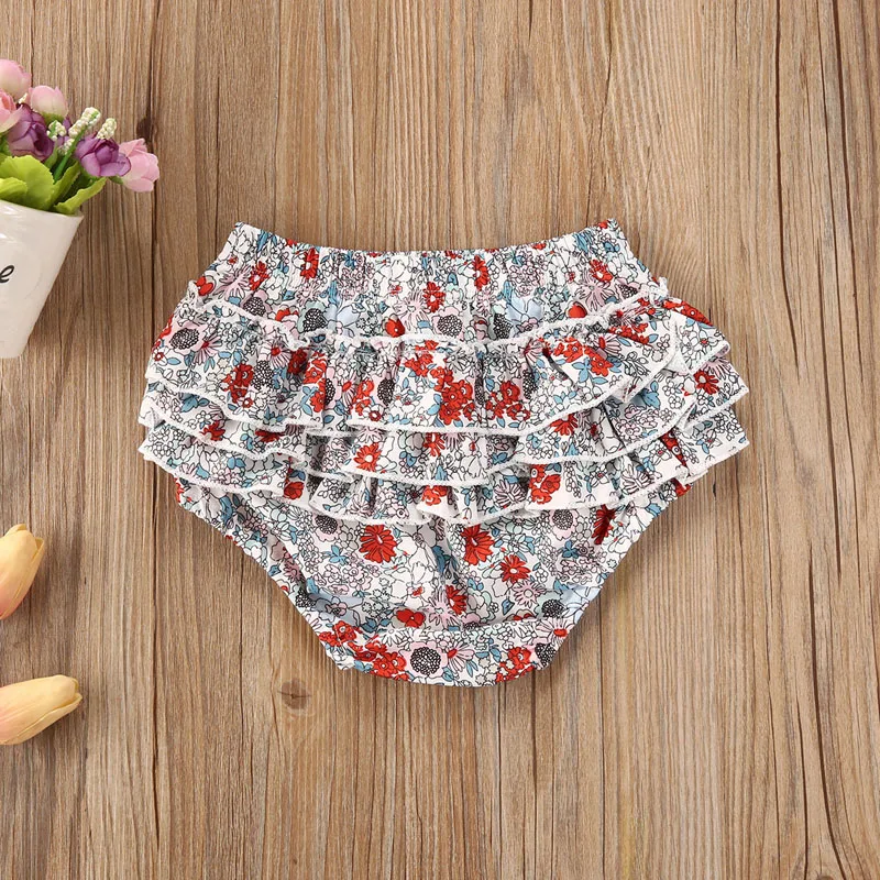 Toddler Kids Baby Girl Summer Clothes Ruffle Shorts Infant Striped Short Pants |