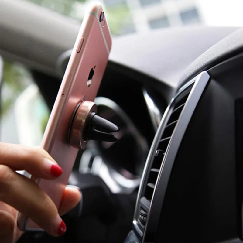 Round Magnetic Phone Holder in Car Stand Magnet Cellphone Bracket Car Magnetic Holder for Phone for iPhone  Pro Max Samsung