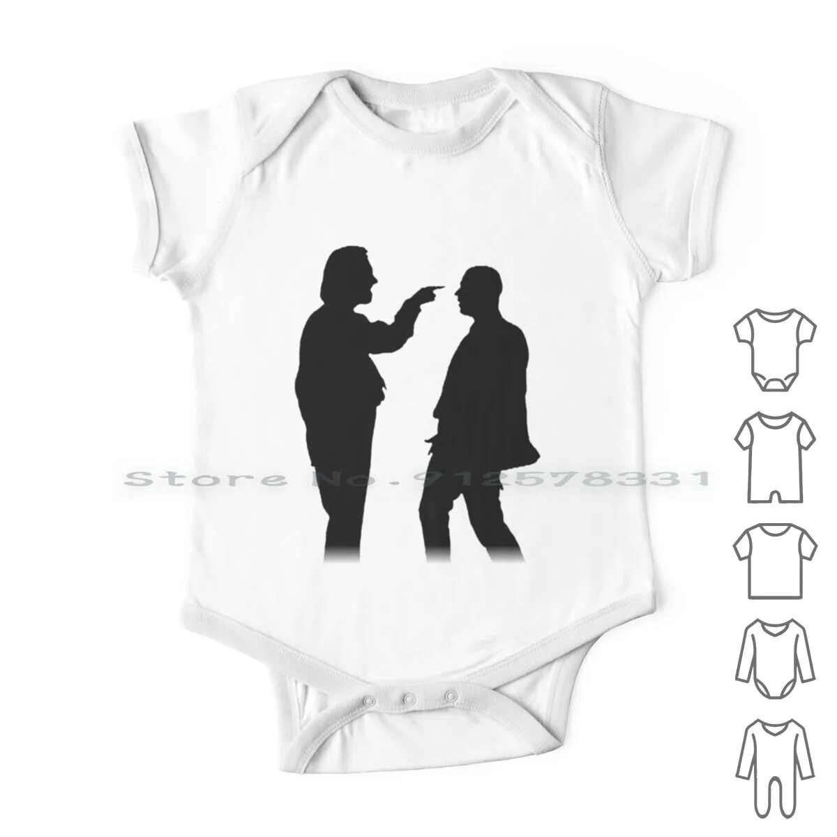 

Bottom Silhouette-Richie And Eddie Newborn Baby Clothes Rompers Cotton Jumpsuits Bottom The Young Ones Richie Eddie Rik Mayall