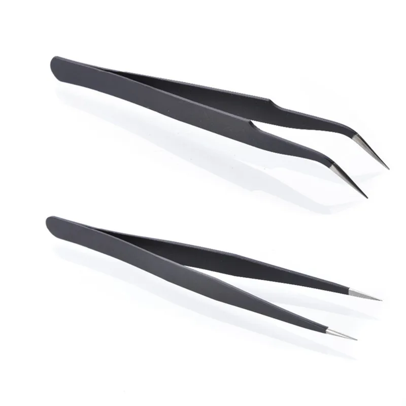 2 шт./компл. Пинцет для наращивания ресниц из нержавеющей стали пинцет прямой и