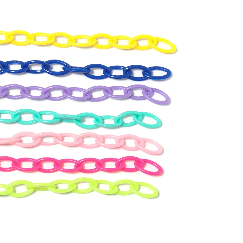 

Ckysee 10 шт./лот красочная акриловая цепочка-брелок для самостоятельного изготовления браслетов ручной работы Ювелирная фурнитура