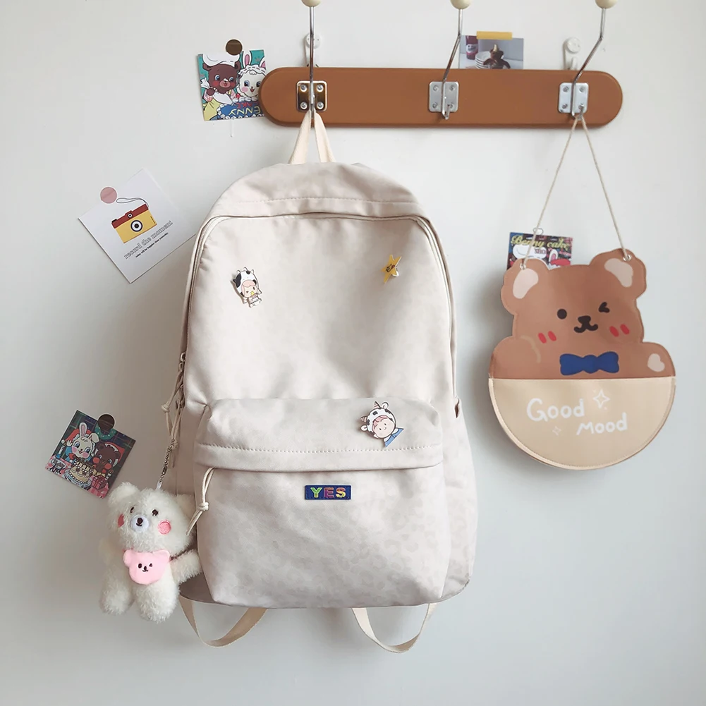 

Женский винтажный нейлоновый рюкзак в стиле преппи, студенческий вместительный дорожный школьный рюкзак, вместительный рюкзак для путешес...