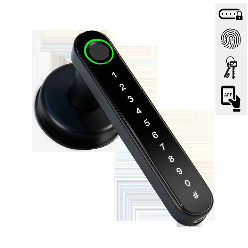 

Zinc alloy Biometric Fingerprint Lock Security Intelligent Indoor Wooden Door Lock Password APP Remote Control safe Smart Unlock