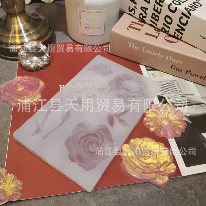 

Making Flower Hair Accessories with Rose Spray Silicone Mould 19-195