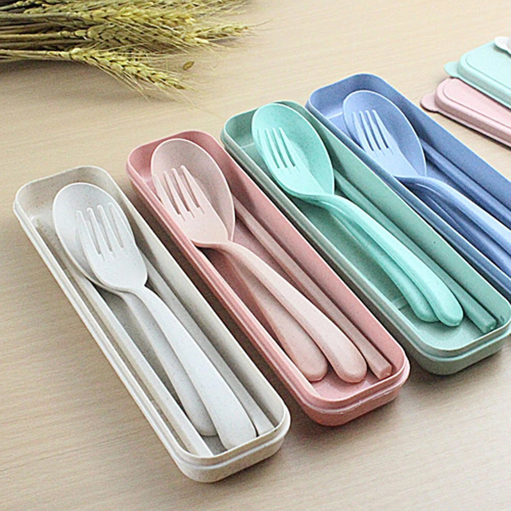 3 шт./компл. портативный чехол для вилки ложки столовых приборов канцелярская