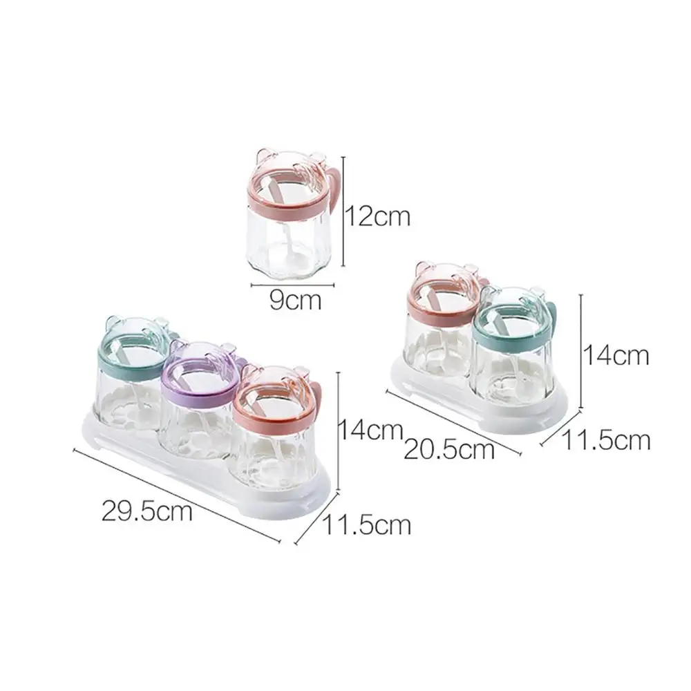 Маленький медвежонок стеклянная чаша для сахара банка приправ бутылка домашней