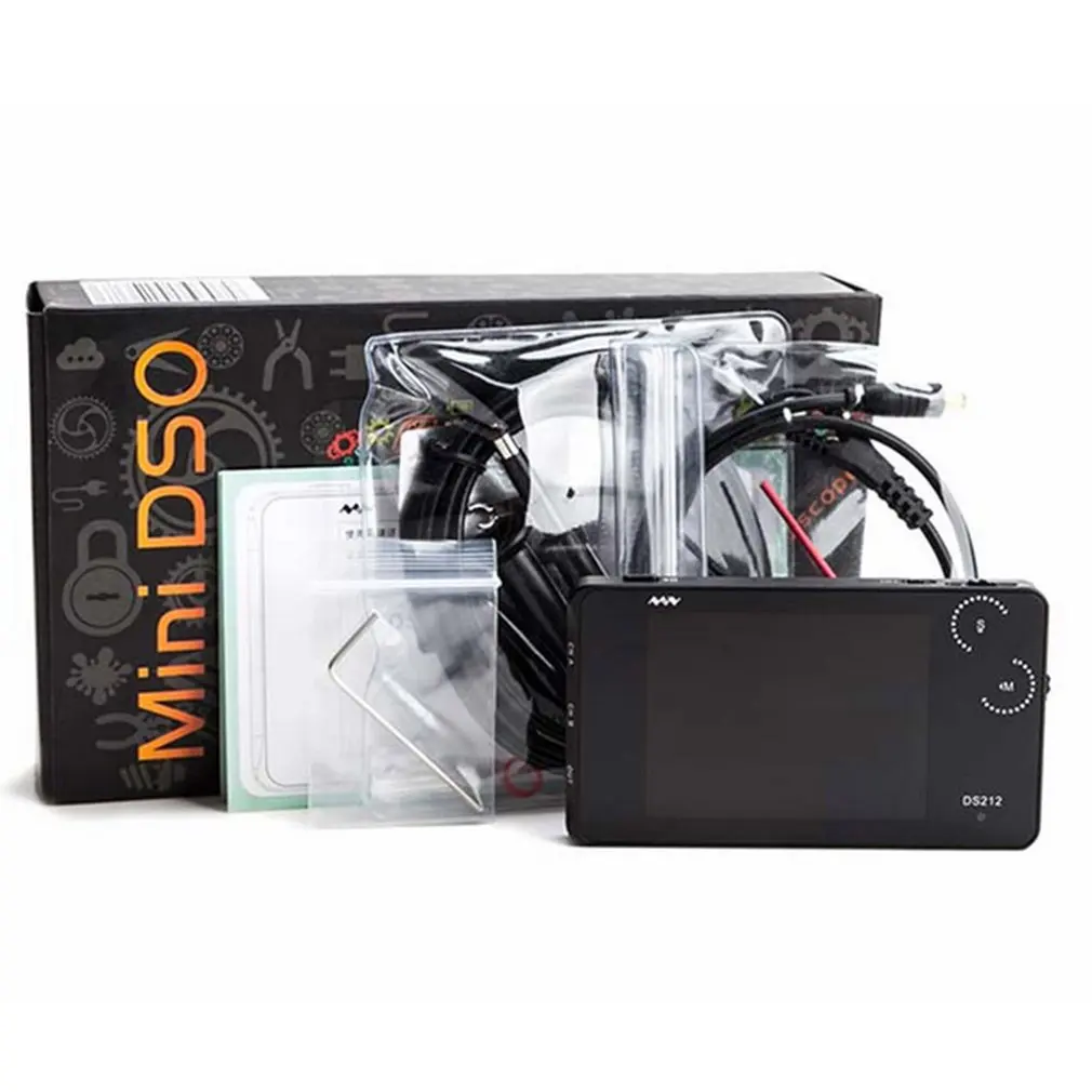 

DS212 Pocket Size LCD Digital Portable Storage Oscilloscope Nano Handheld Bandwidth 1MHz Sampling Rate 10MSa/s Thumb Wheel